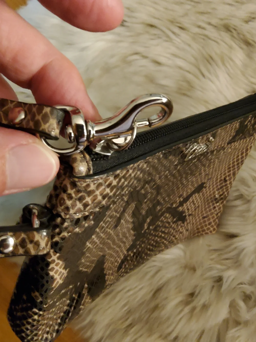 Coach Snake Print Wristlet EUC - Picture 7 of 8